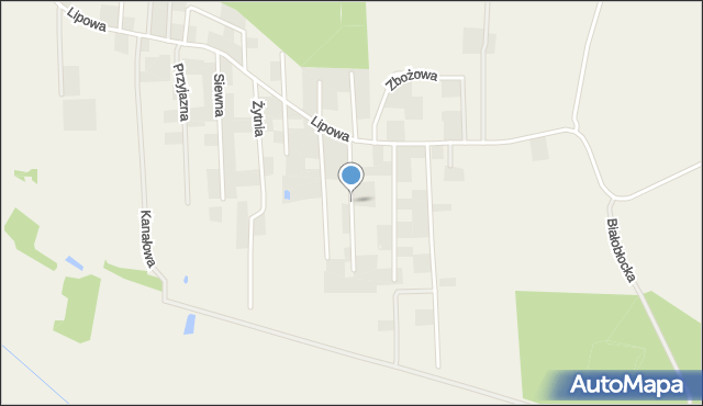 Kruszyn Krajeński, Kasztanowa, mapa Kruszyn Krajeński