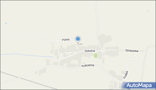 Łąkociny, Kasztanowa, mapa Łąkociny