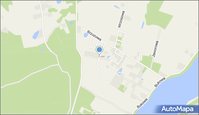 Łapino Kartuskie, Kalinowa, mapa Łapino Kartuskie