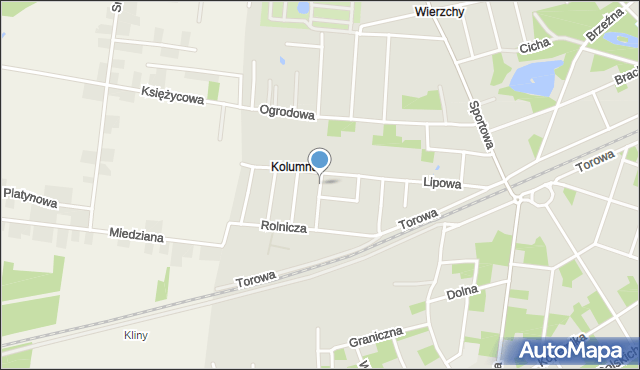 Łask, Kasztanowa, mapa Łask