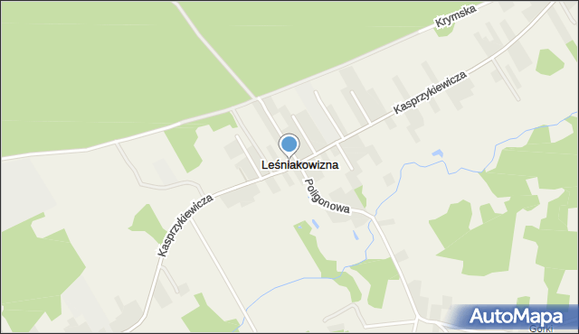 Leśniakowizna, Kasprzykiewicza, mapa Leśniakowizna