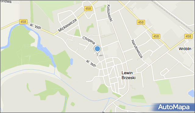 Lewin Brzeski, Kasztanowa, mapa Lewin Brzeski