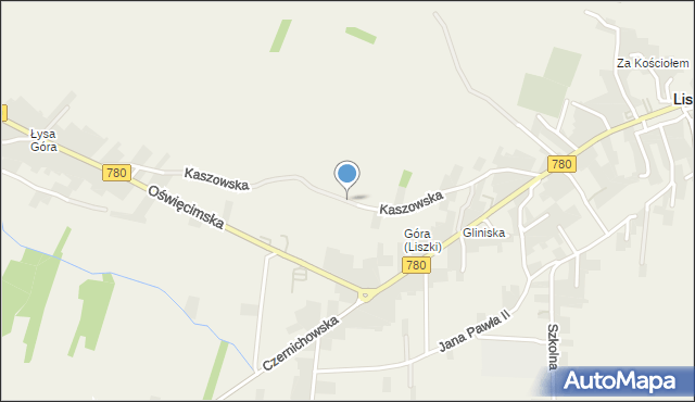 Liszki powiat krakowski, Kaszowska, mapa Liszki powiat krakowski