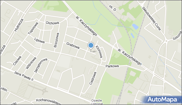 Lubin, Kalinowa, mapa Lubin