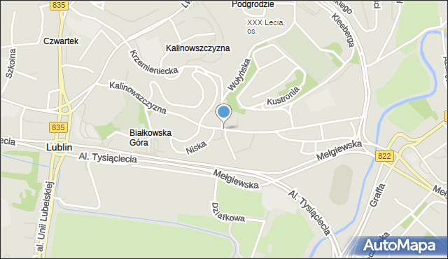 kalina lublin mapa Kalinowszczyzna Lublin, Ulica, 20 129, 20 201