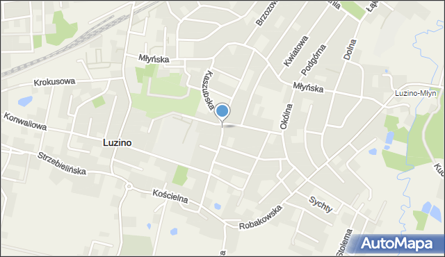 Luzino, Kaszubska, mapa Luzino