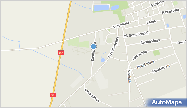 Lwówek powiat nowotomyski, Kasztanowa, mapa Lwówek powiat nowotomyski