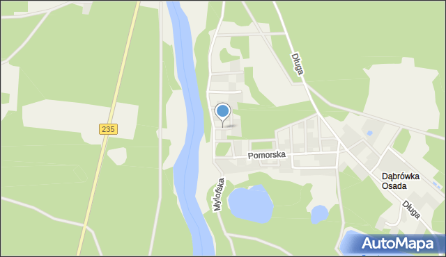 Męcikał, Kartuzka, mapa Męcikał