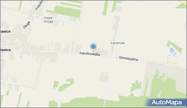 Modliszewice, Karolinowska, mapa Modliszewice