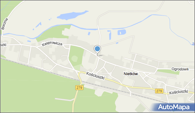 Nietków, Kasprowicza Jana, mapa Nietków