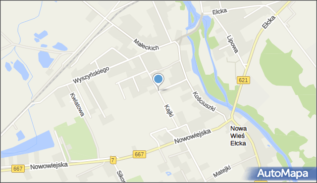 Nowa Wieś Ełcka, Kajki Michała, mapa Nowa Wieś Ełcka