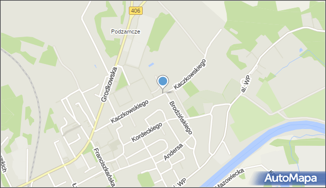 Nysa, Kaczkowskiego Zygmunta, mapa Nysy