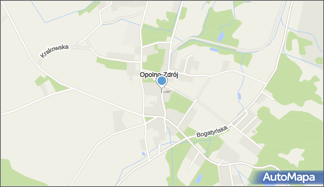 Opolno-Zdrój, Kasztanowa, mapa Opolno-Zdrój