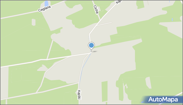 Osieck, Kąciki, mapa Osieck