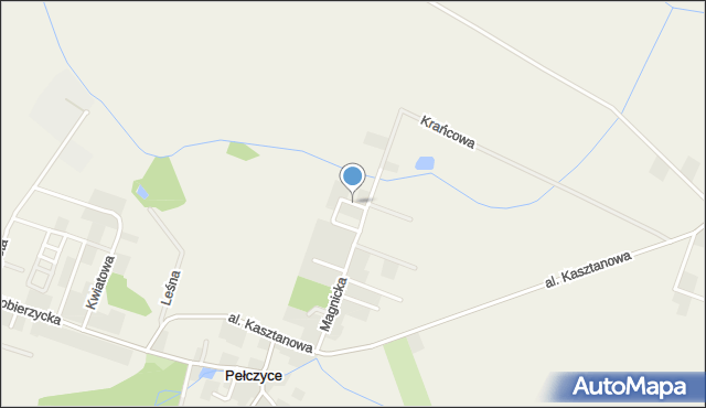 Pełczyce gmina Kobierzyce, Kalinowa, mapa Pełczyce gmina Kobierzyce