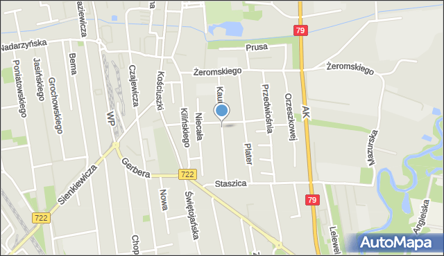 Piaseczno, Kauna, mapa Piaseczno