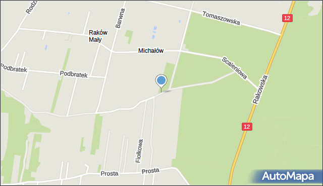Piotrków Trybunalski, Kacza, mapa Piotrków Trybunalski