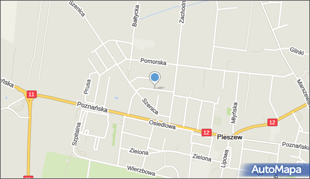 Pleszew, Karczewskiego, mapa Pleszew