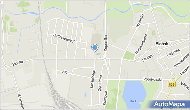 Płońsk, Karulaka Krzysztofa, mapa Płońsk