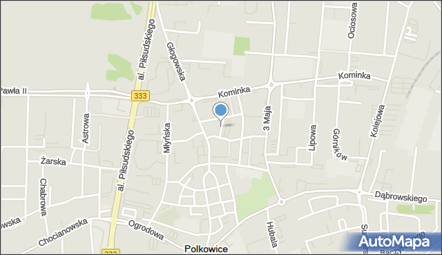 Polkowice, Karłowicza Mieczysława, mapa Polkowice