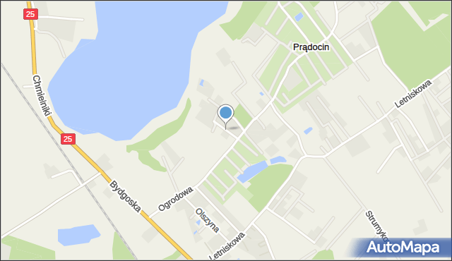 Prądocin gmina Nowa Wieś Wielka, Kąpielowa, mapa Prądocin gmina Nowa Wieś Wielka