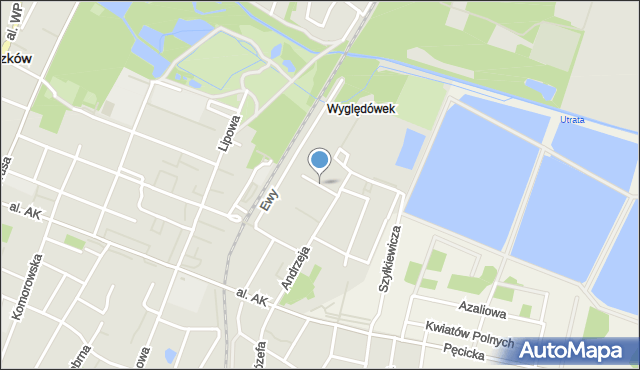 Pruszków, Kazimierza Sprawiedliwego, mapa Pruszków