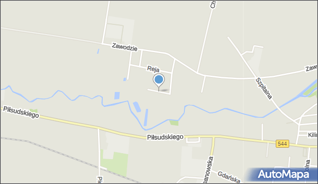 Przasnysz, Kąpielowa, mapa Przasnysz