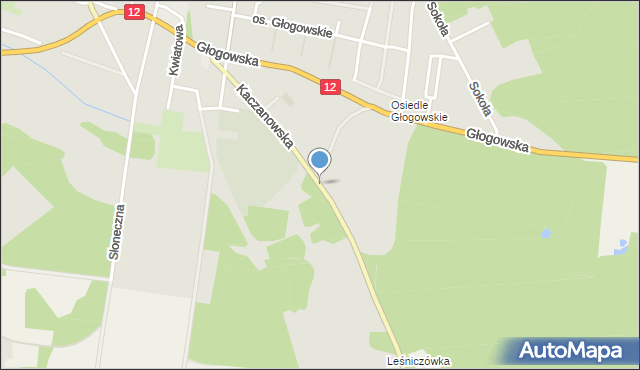 Przemków, Kaczanowska, mapa Przemków