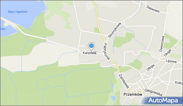 Przemków, Karpowa, mapa Przemków