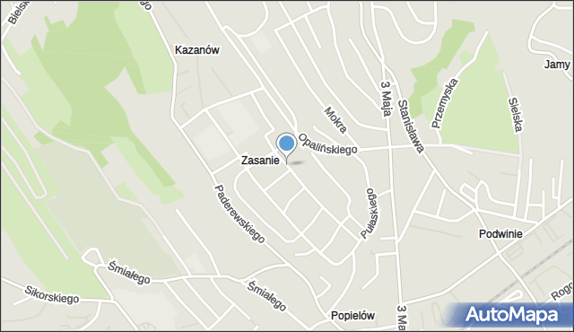 Przemyśl, Kazanowska, mapa Przemyśla