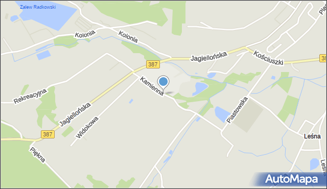 Radków powiat kłodzki, Kamienna, mapa Radków powiat kłodzki