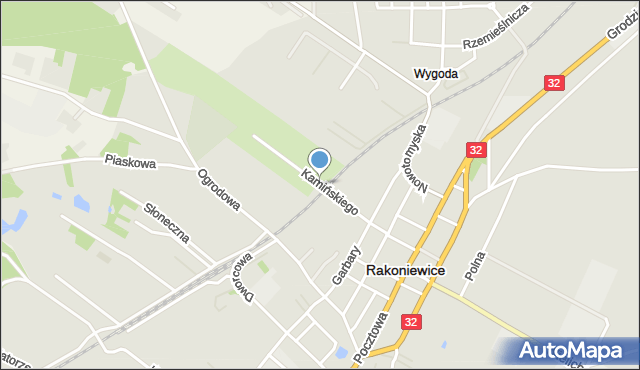 Rakoniewice, Kamińskiego Stefana, dr., mapa Rakoniewice