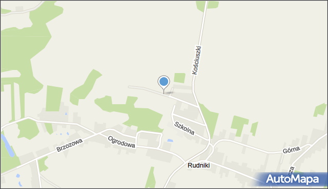 Rudniki gmina Włodowice, Kamienna, mapa Rudniki gmina Włodowice