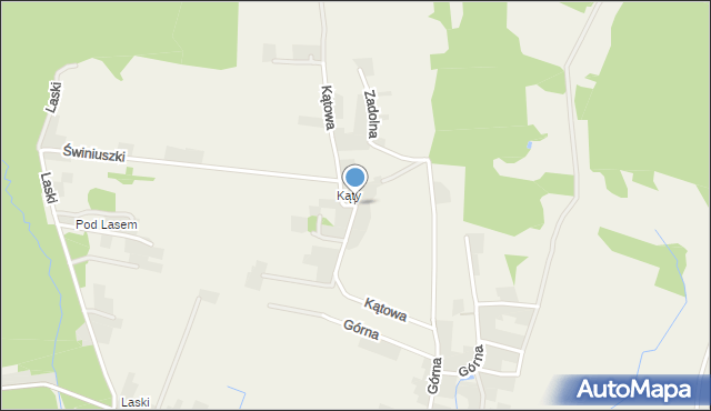 Ryczówek, Kątowa, mapa Ryczówek