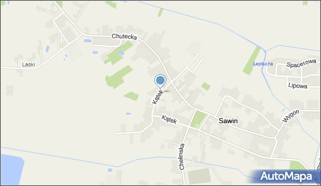 Sawin, Kątek, mapa Sawin