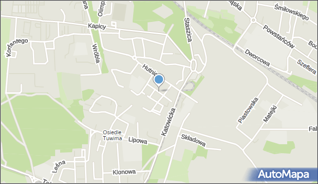 Siemianowice Śląskie, Kasprzaka Marcina, mapa Siemianowice Śląskie