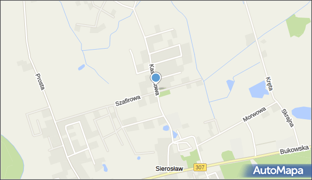 Sierosław gmina Tarnowo Podgórne, Kasztanowa, mapa Sierosław gmina Tarnowo Podgórne