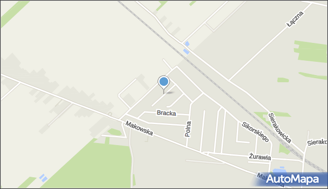 Skierniewice, Kasprowicza Jana, mapa Skierniewic