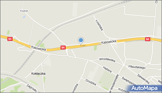 Sławków powiat będziński, Katowicka, mapa Sławków powiat będziński