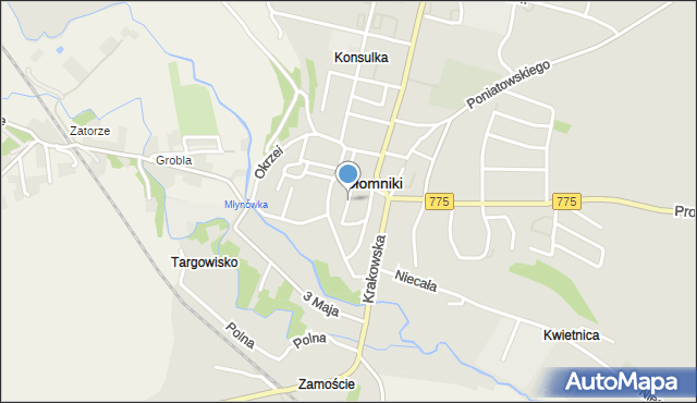 Słomniki, Karpacka, mapa Słomniki