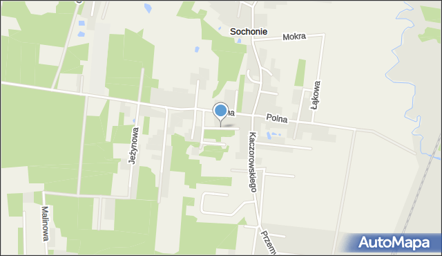 Sochonie, Kasztanowa, mapa Sochonie
