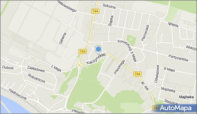 Starachowice, Kaczyńskiej Jadwigi, mapa Starachowic