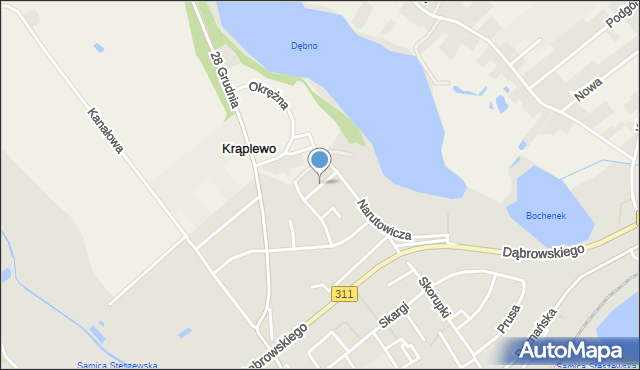 Stęszew, Kasprzaka Marcina, mapa Stęszew