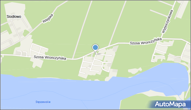 Stęszewko, Kalinowa, mapa Stęszewko
