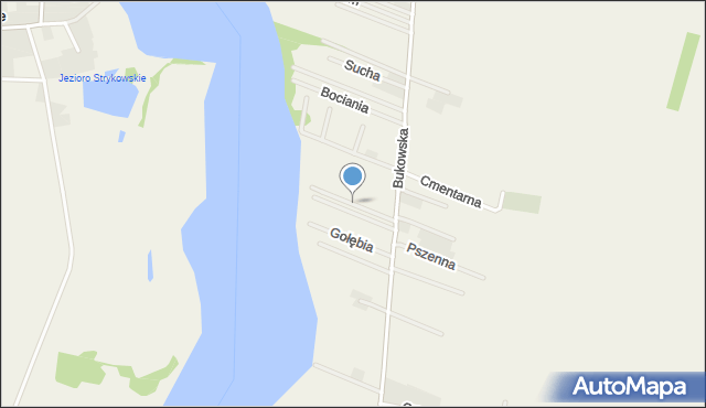 Strykowo, Kanarkowa, mapa Strykowo