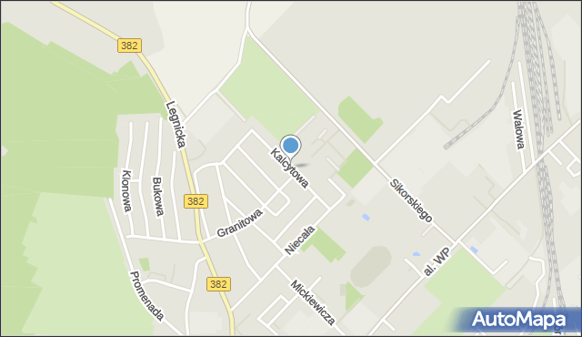 Strzegom powiat świdnicki, Kalcytowa, mapa Strzegom powiat świdnicki