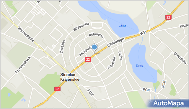 Strzelce Krajeńskie, Katedralna, mapa Strzelce Krajeńskie