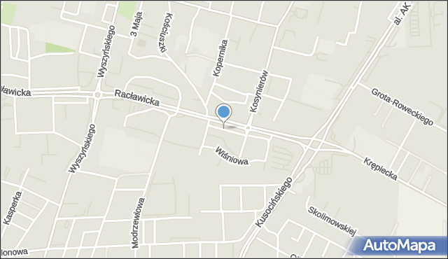 Świdnik, Kalinowa, mapa Świdnika