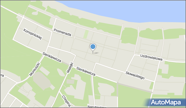 Świnoujście, Kasprowicza Jana, mapa Świnoujście