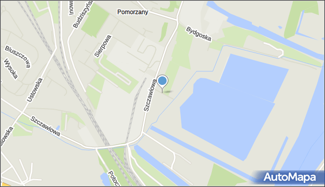 Szczecin, Kąkolowa, mapa Szczecina